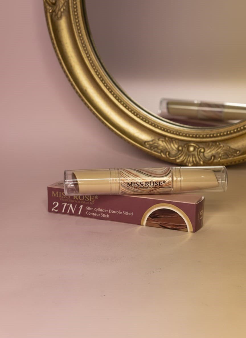 MISS ROSE® 2 IN 1 Slim Cylinder Double-Sided Contour Stick